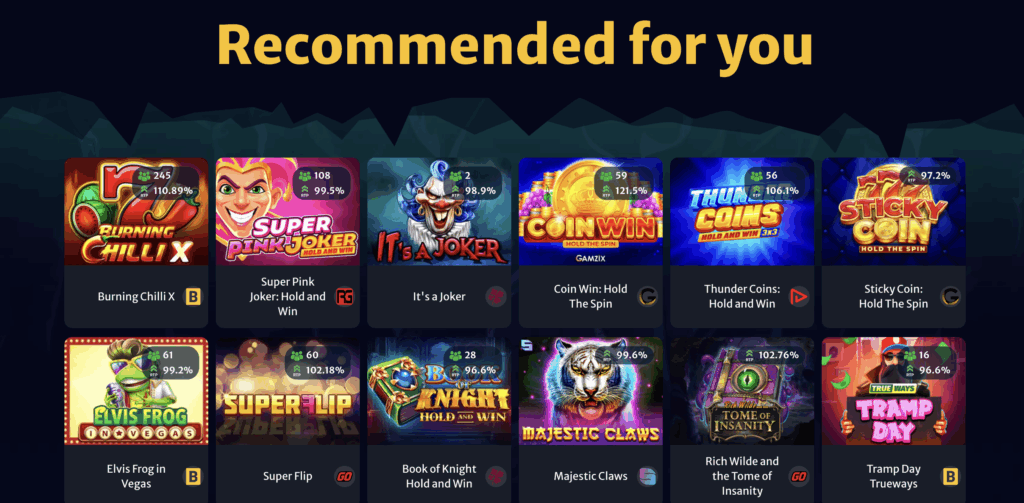 hellspin recomended games